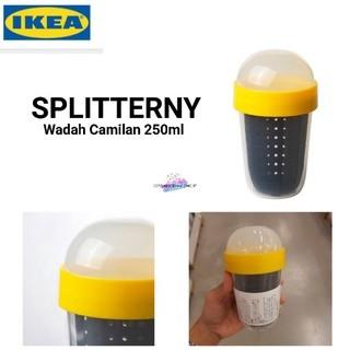 SPLITTERNY Snack container, gray/yellow, 10 oz - IKEA