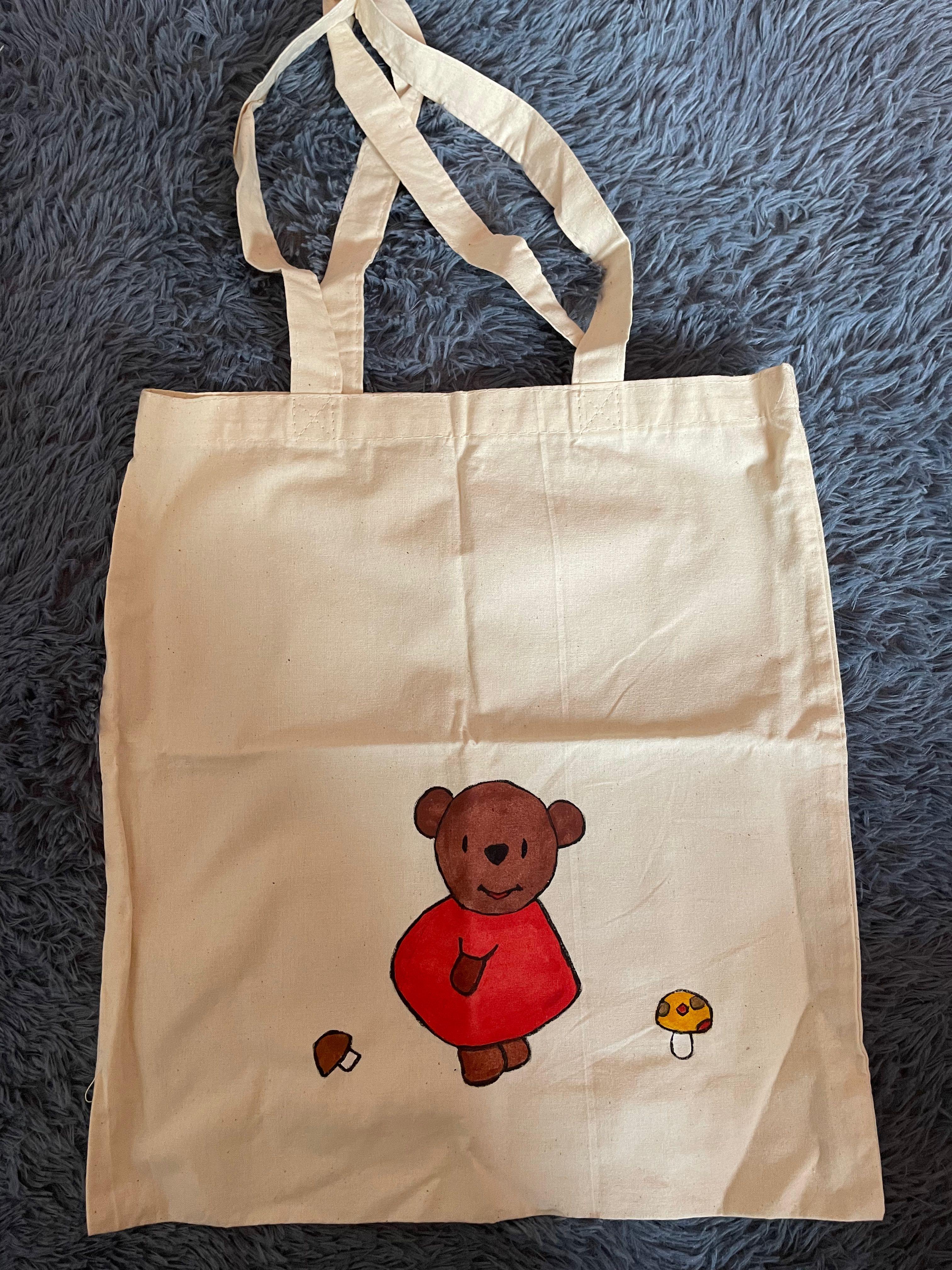 ACRYLIC PAINTING CANVAS TOTE BAG, Women's Fashion, Bags & Wallets, Tote