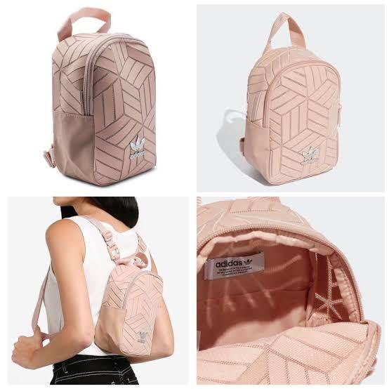 ADIDAS MINI 3D BACKPACK PINK NUDE MULUS 