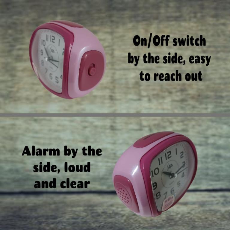 Alarm Clock Sweep Movement  Snooze/Light Quartz Analogue 12 MONTHS WARRANTY 