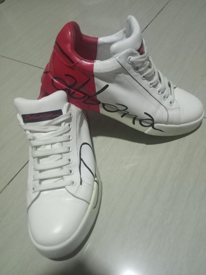 Dolce gabbana shoes red and white clearance