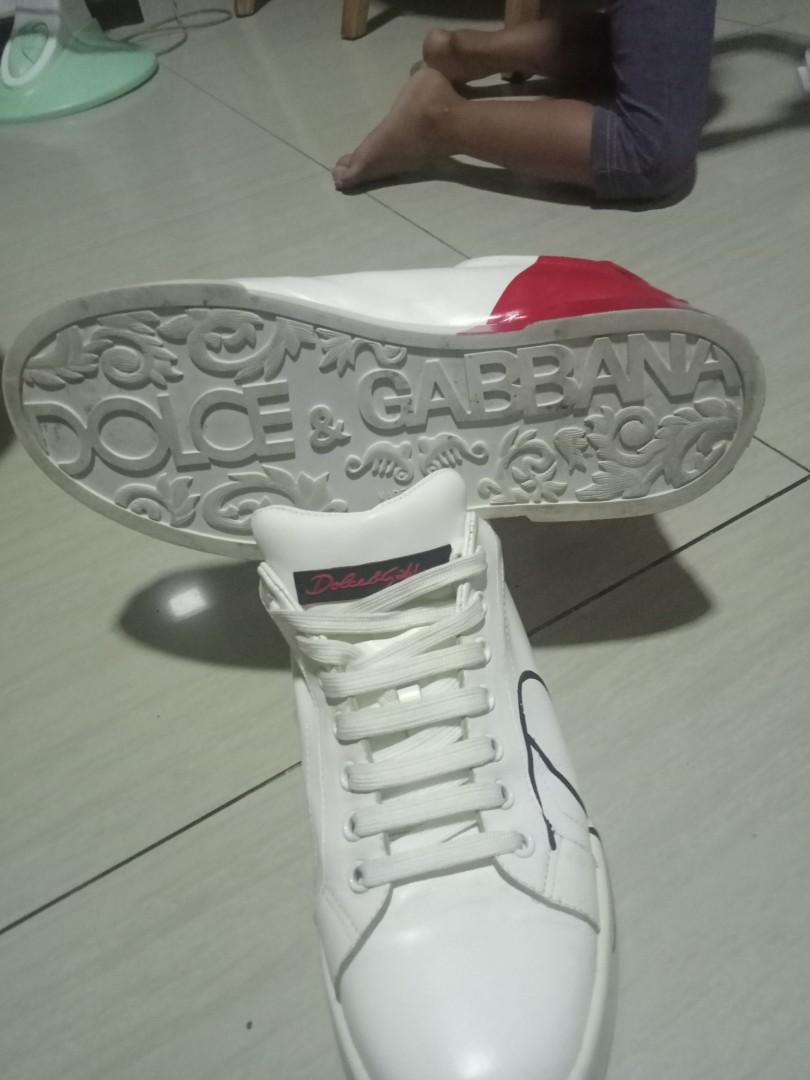 Dolce gabbana sales white red sneakers