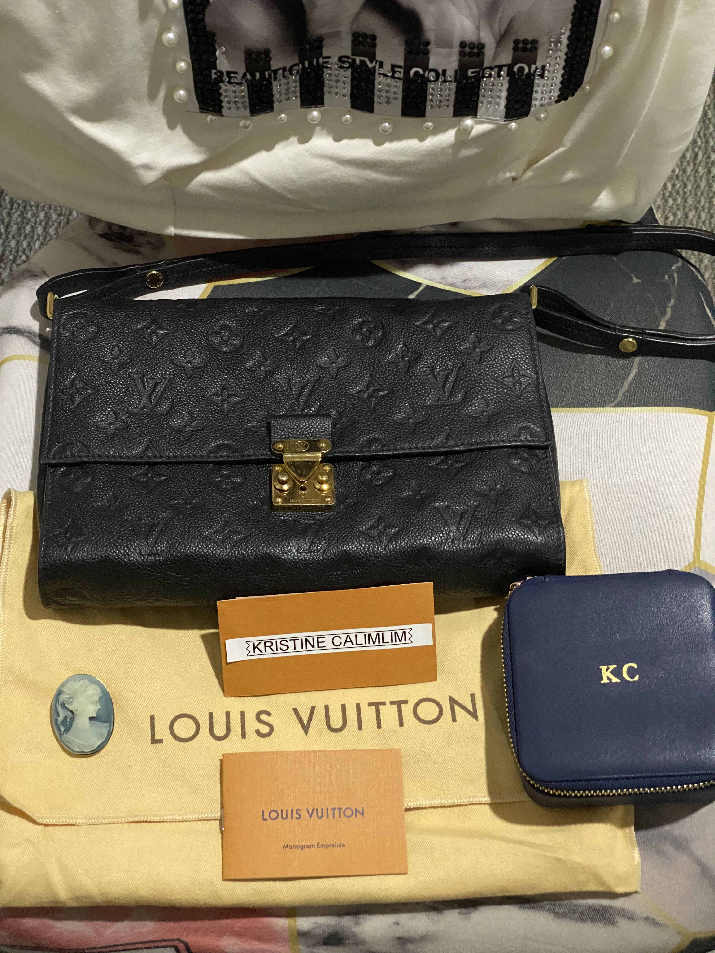 Louis Vuitton Fascinante Monogram Empreinte Leather Infini Blue