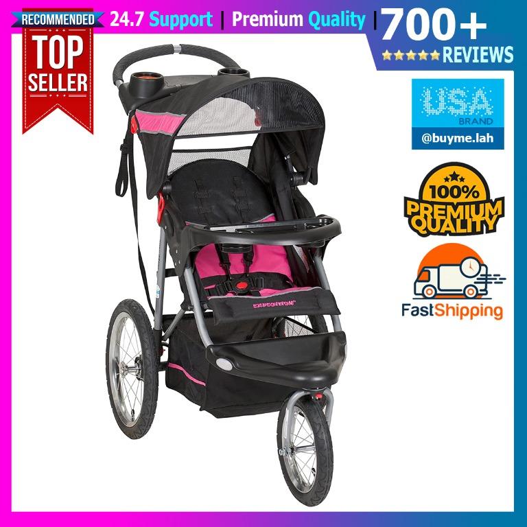 JOGGING STROLLER EXPEDITION Swivel Jogger Child Kids Girl Pink Bubble Gum NEW 