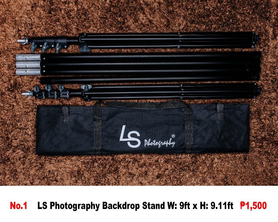 Backdrop / Background Stand and Soft Box (Category: Lighting & Studio Equipment) located in Pasig City. Submitted by lee025 (Listing ID 1152177318, Image 1). Description: Lahat po ng item ay brandnew at store pull-out kaya expect na may konti dent or scratch pero good po un item. AVAILABLE: 2, 3, 4, 8 No.1 LS Photography Backdrop Stand W: 9ft x H: 9.11ft No.2 Backdrop Stand W: 8ft x H: 9.11ft No.3 Backdrop Stand W: 8ft x H: 9.11ft No.4 Backdrop S