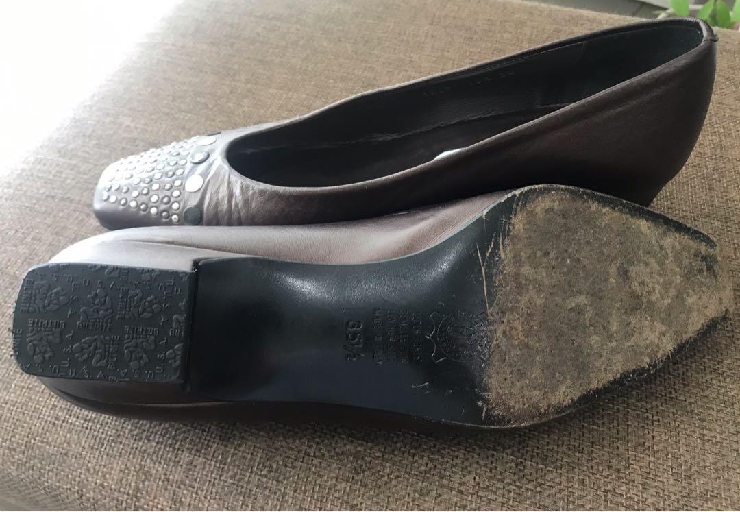 Bally Vintage Style Chocolate Brown Kitten Heels, Women's Fashion