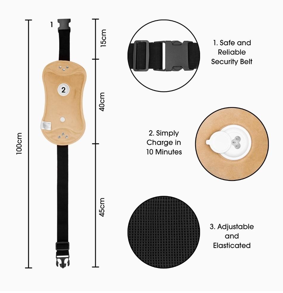 Bauer Professional Electric Hot Water Bottle & Back Warmer Heat