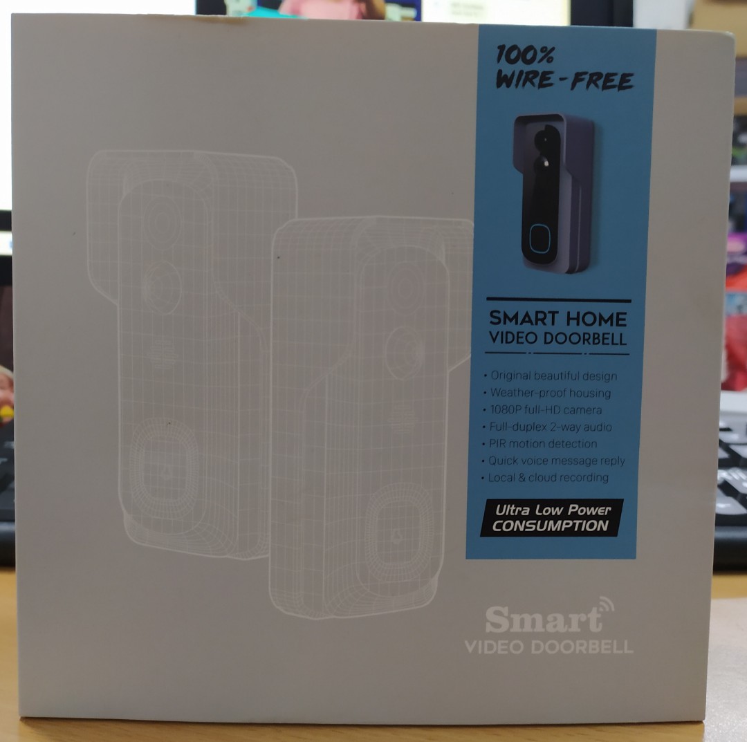 Bell J1 Ultra Low Power Consumption Wire Free Smart Home Video Doorbell, Furniture & Home Living