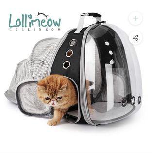 Cat Bubble Backpack with Clear Window (back expandable)