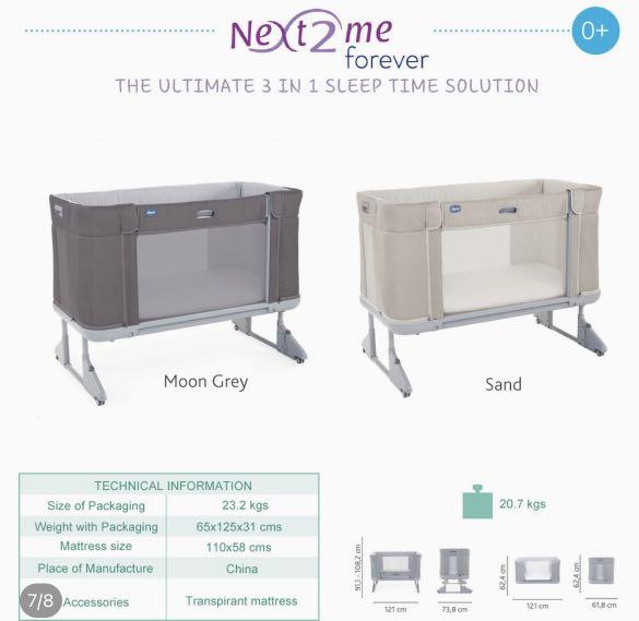 Chicco Next2Me Forever Cot, Babies & Kids, Baby Nursery & Kids