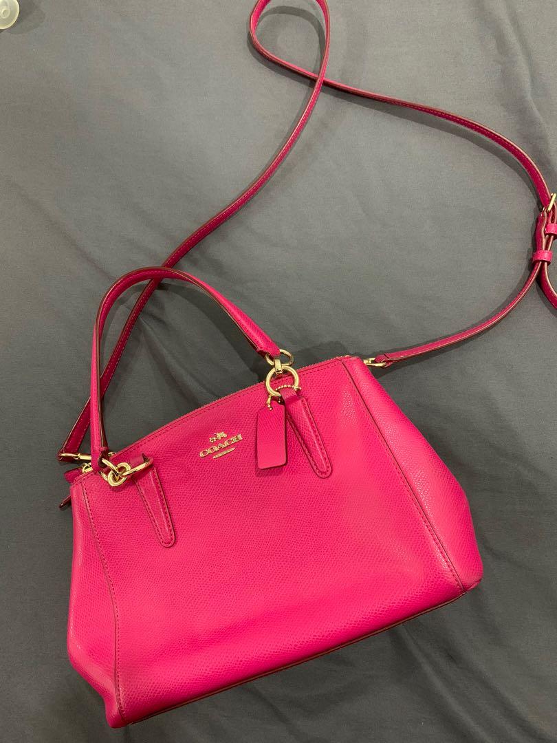 Coach handbag pink color hot sale