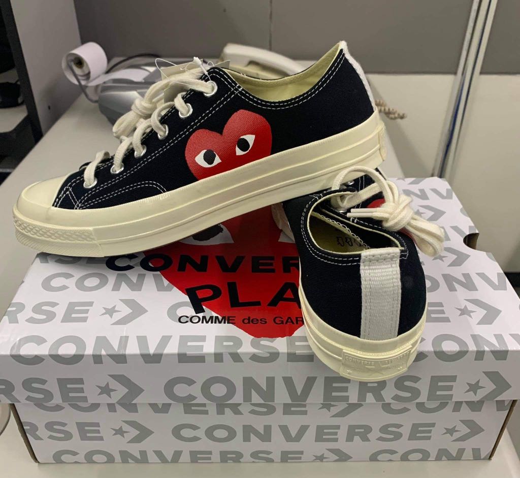 Comme des garcons converse low black hotsell