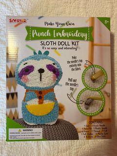 DIY Embroidery Blue Sloth Kit 🦥