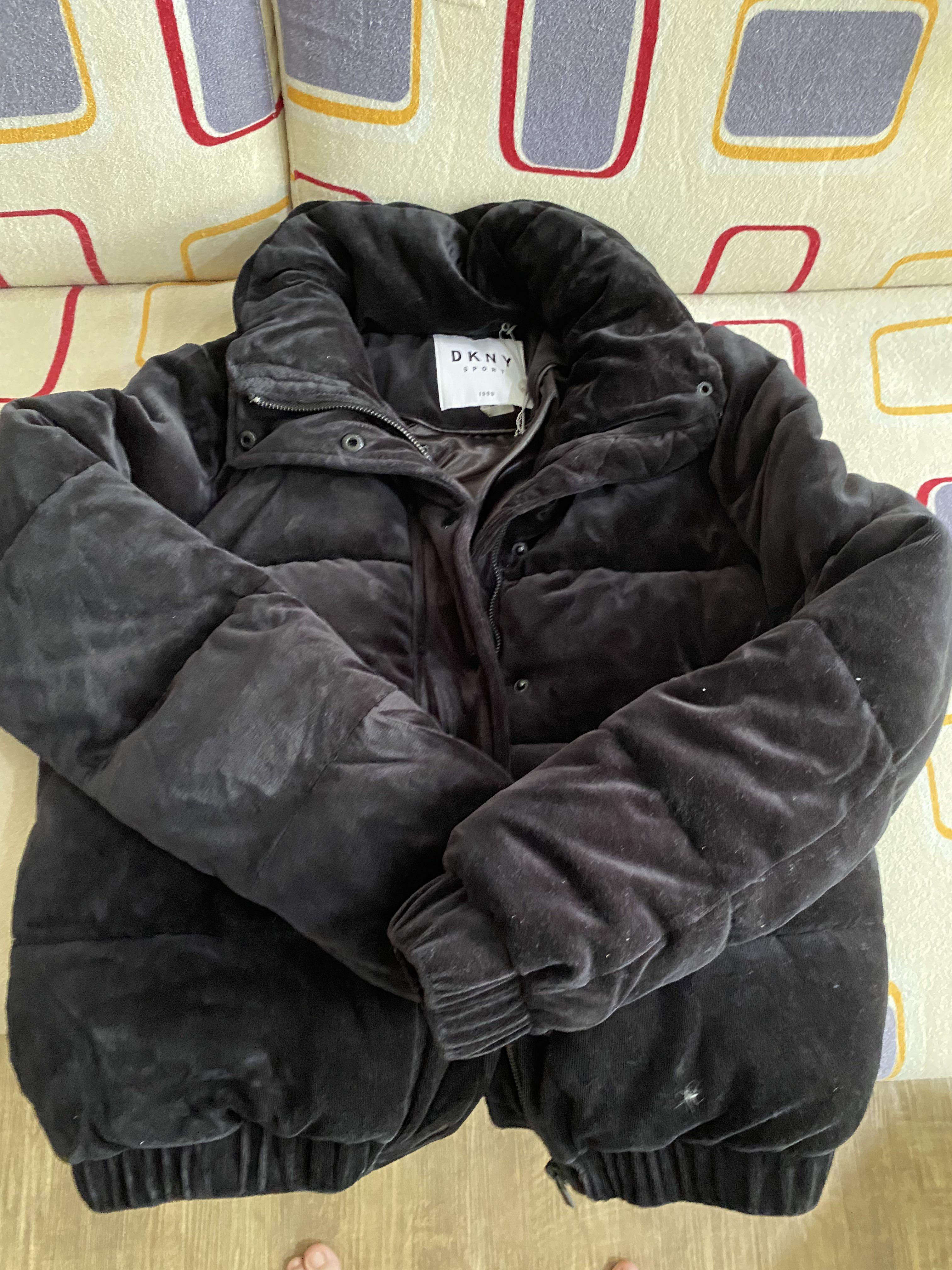 Dkny black winter coat on sale
