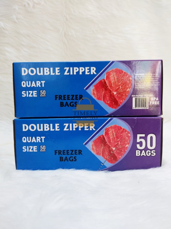 Double Zip Freezer Bag 50s Furniture And Home Living Kitchenware And Tableware Food Organization 6879