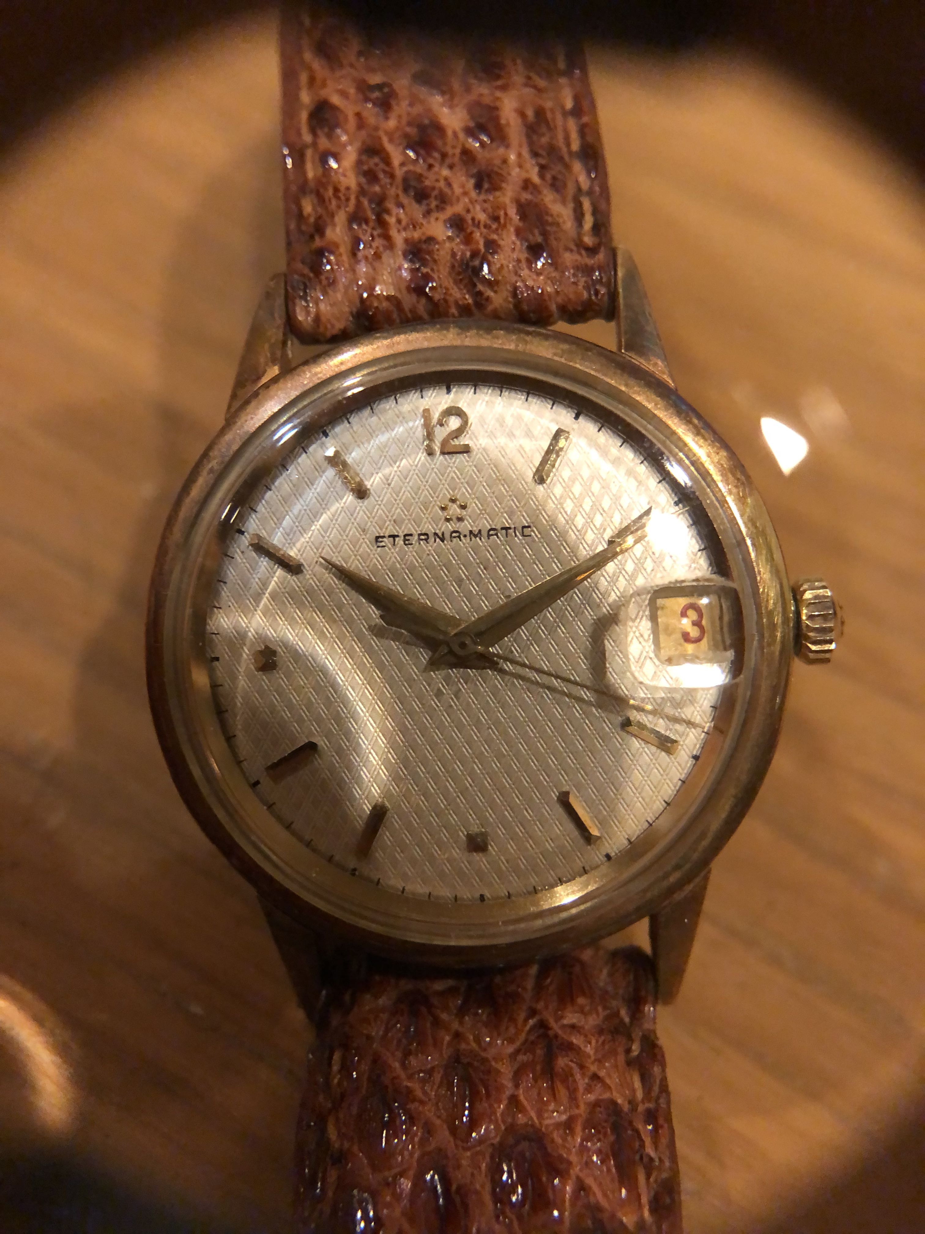 Eterna matic 18k gold watch shop