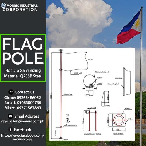 FLAG POLE, Commercial & Industrial, Construction & Building Materials on  Carousell