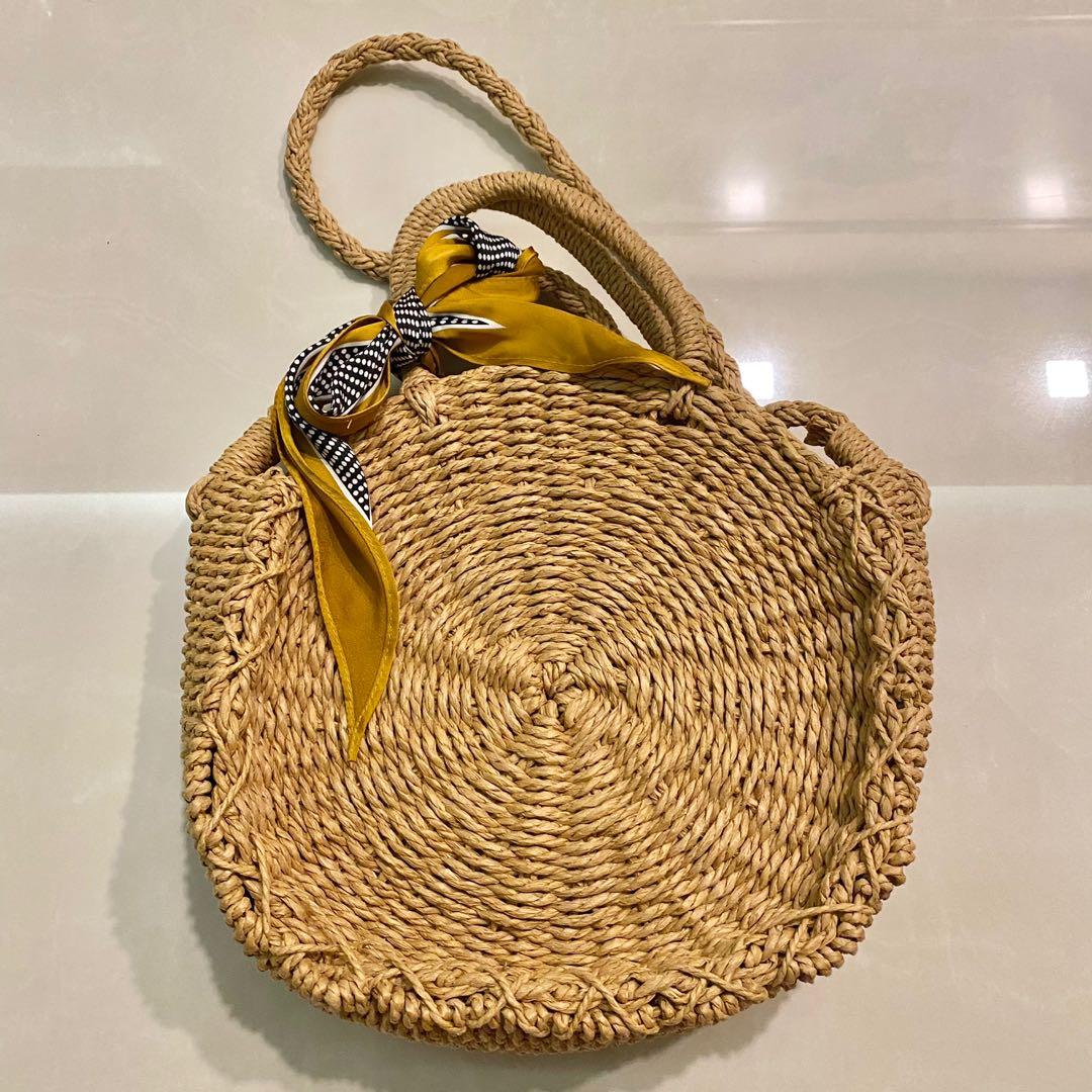 Wicker circle bag outlet