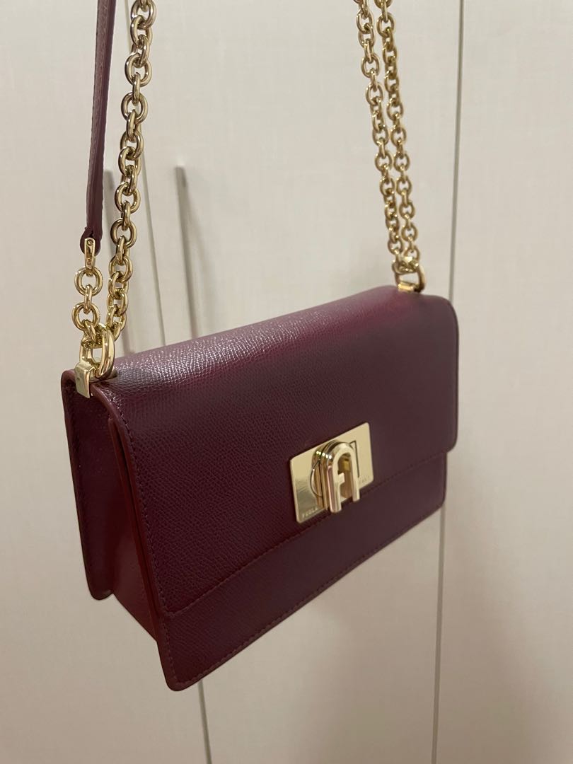 Furla 1927 mini crossbody hot sale burgundy