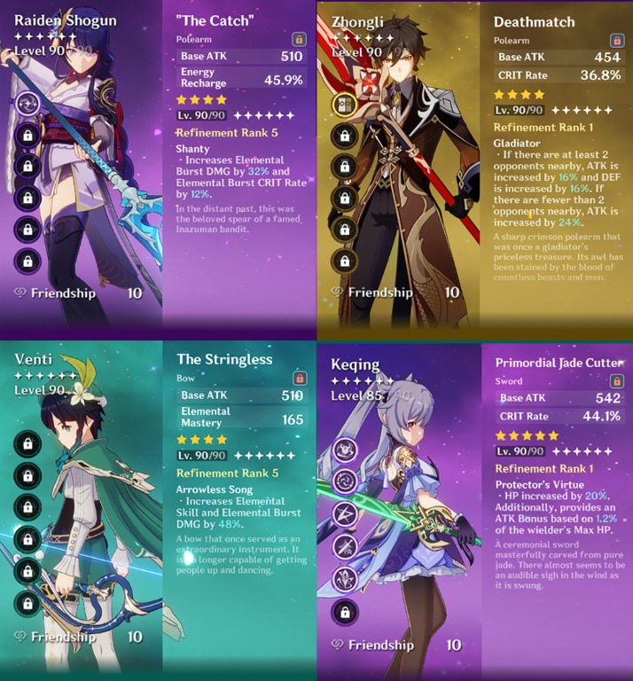 Genshin Impact Endgame AR 58 Account AYATO + JADE CUTTER Triple