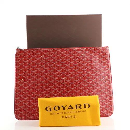 Minaudiere goyardine leather crossbody bag Goyard Red in Leather - 35355881