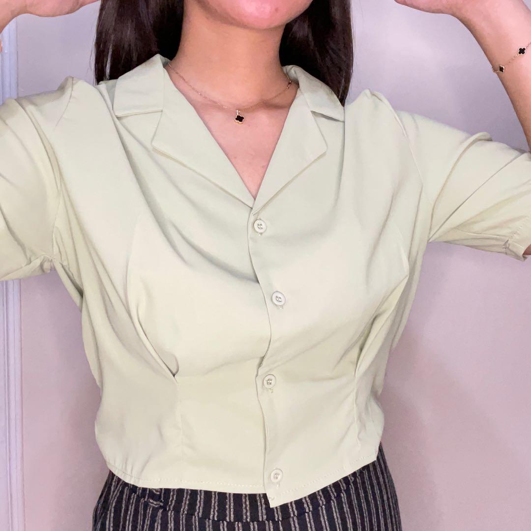 Green Shirt, Fesyen Wanita, Pakaian 