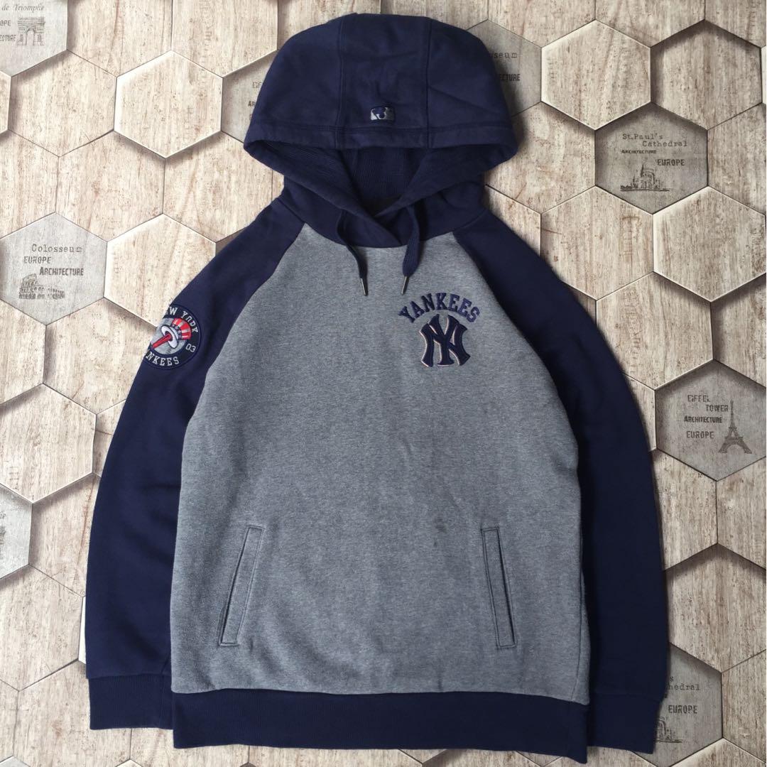 YANKEES HOODIE ORIGINAL, Fesyen Pria, Pakaian , Baju Luaran di Carousell