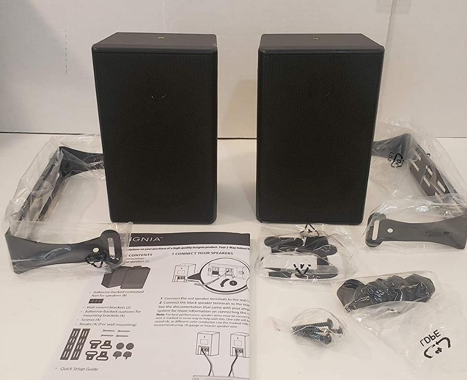 Insignia 3 way indoor outdoor speakers sales