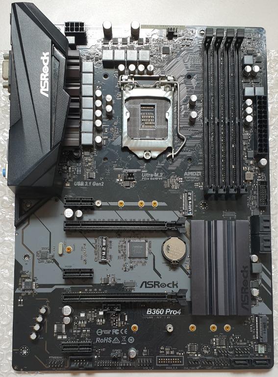 Intel i7 8700 CPU Asrock B360 Pro4 ATX Motherboard CPU Fan IO Shield Included