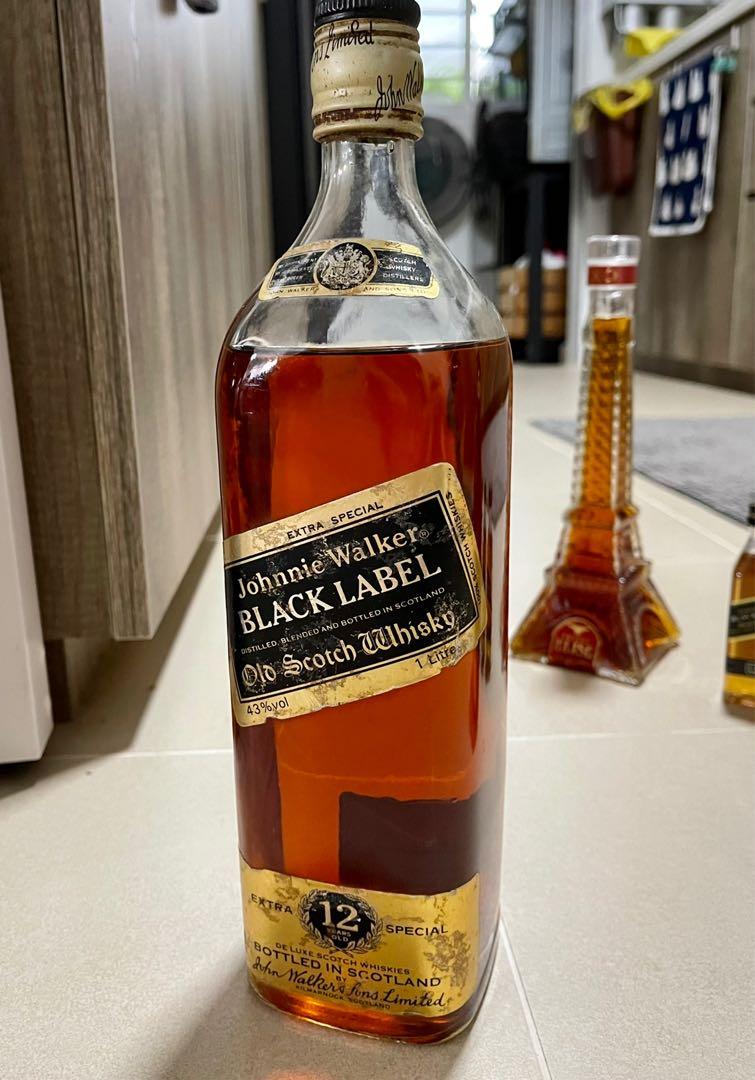 Johnnie Walker Black Label Old Scotch Whiskey 1L, Food ...