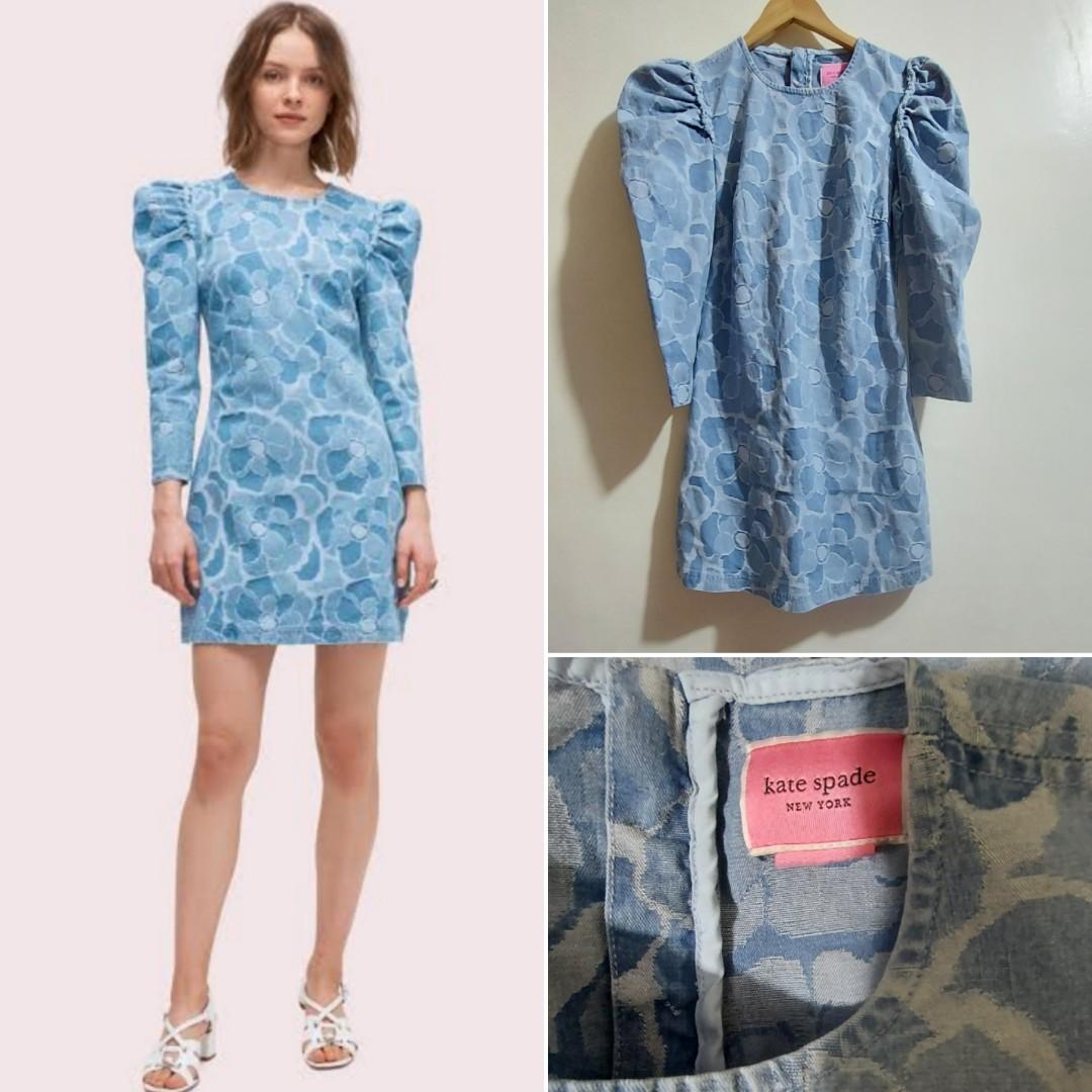 Kate Spade Puff Sleeve Denim Dress, Women's Fashion, Dresses & Sets, Dresses  on Carousell