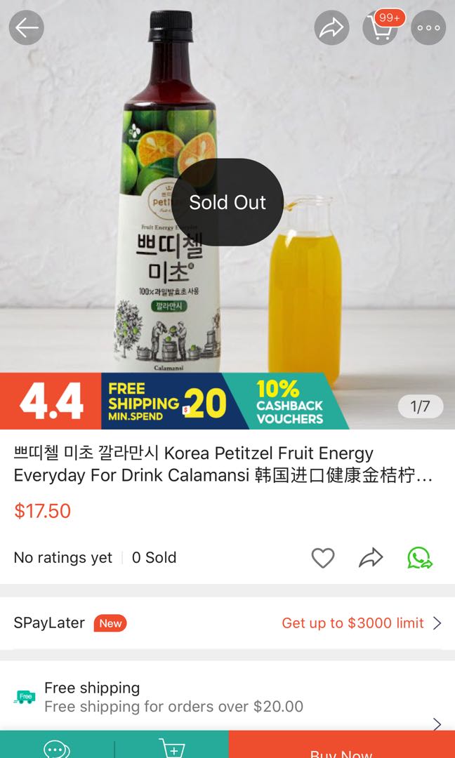 Korean Petitzel Fruit Energy Everyday For Drink For Calamansi, Food
