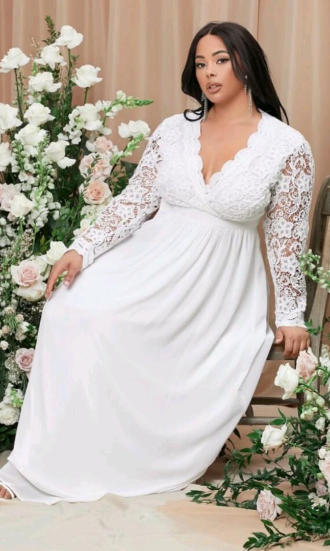 white dress with lace trim The Lucetta Dress in White Windsor Brocade 2 / White Windsor Brocade