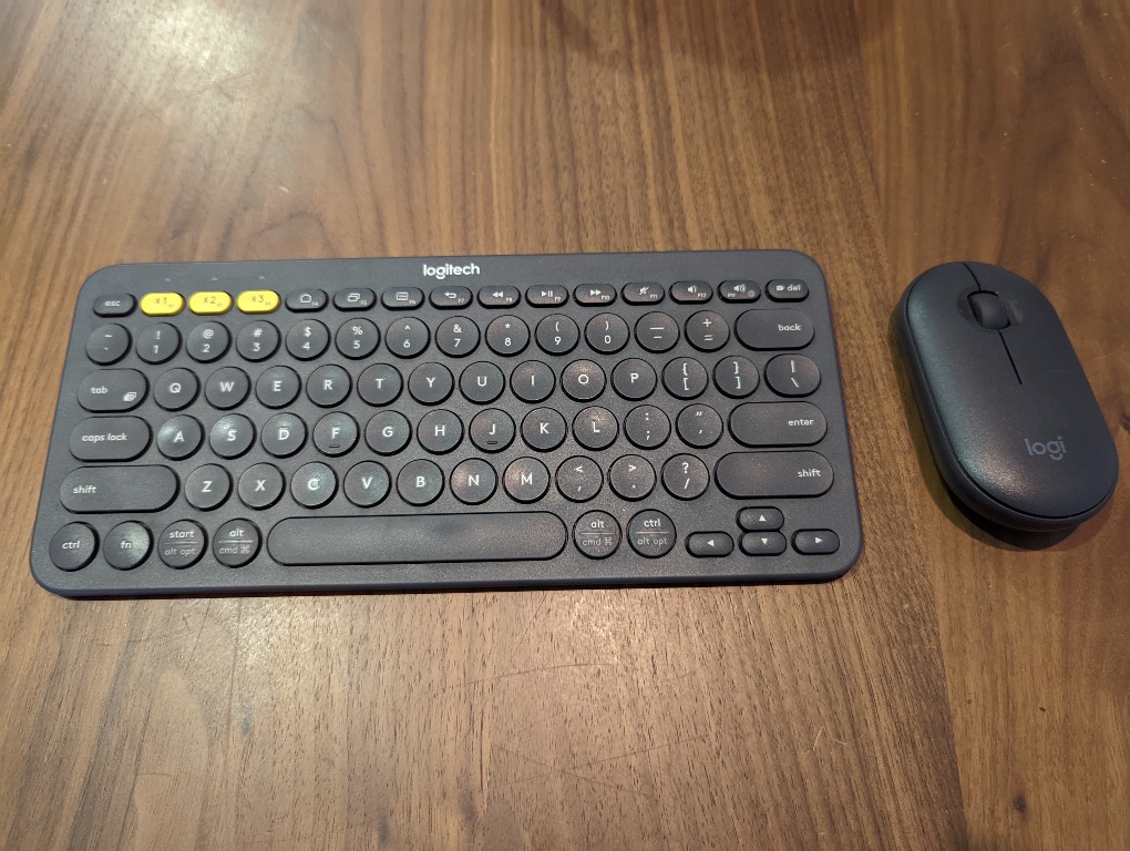 Logitech K380 M350 Combo Wireless Keyboard + Wireless Mouse Pebble ...