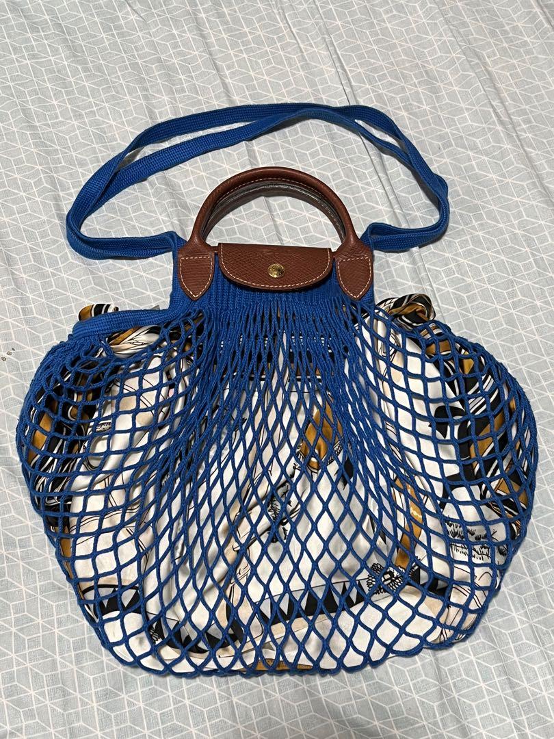 Longchamp Filet 網袋藍色 名牌 手袋及銀包 Carousell