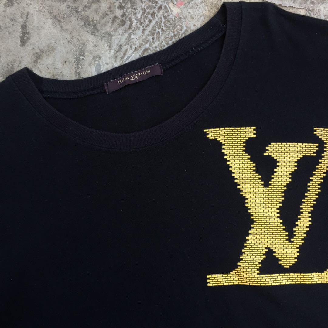 Pre-owned Louis Vuitton Lv Fade Printed Long-sleeved T-shirt Black