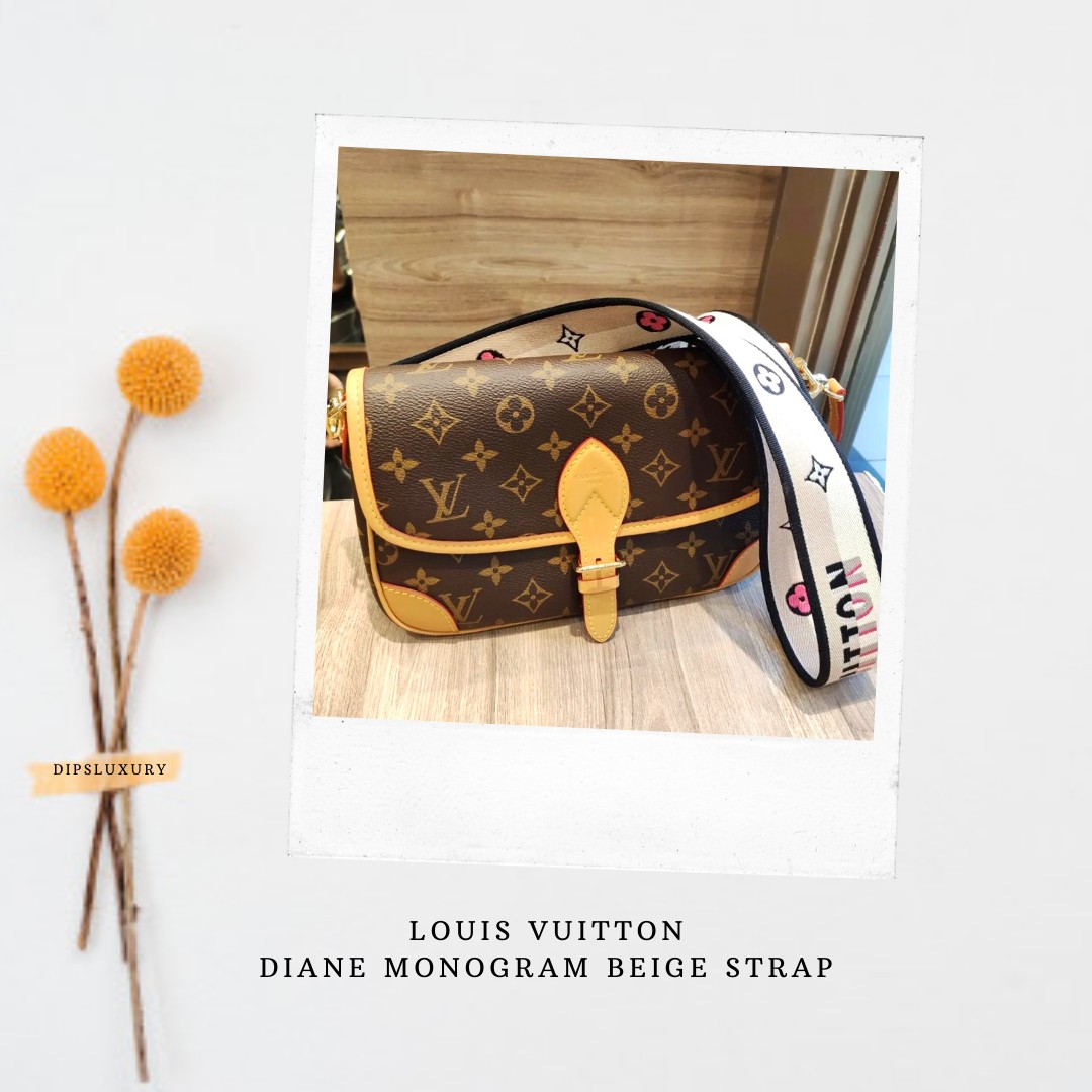 tas shoulder-bag Louis Vuitton Diane Monogram Pink Strap Shoulder