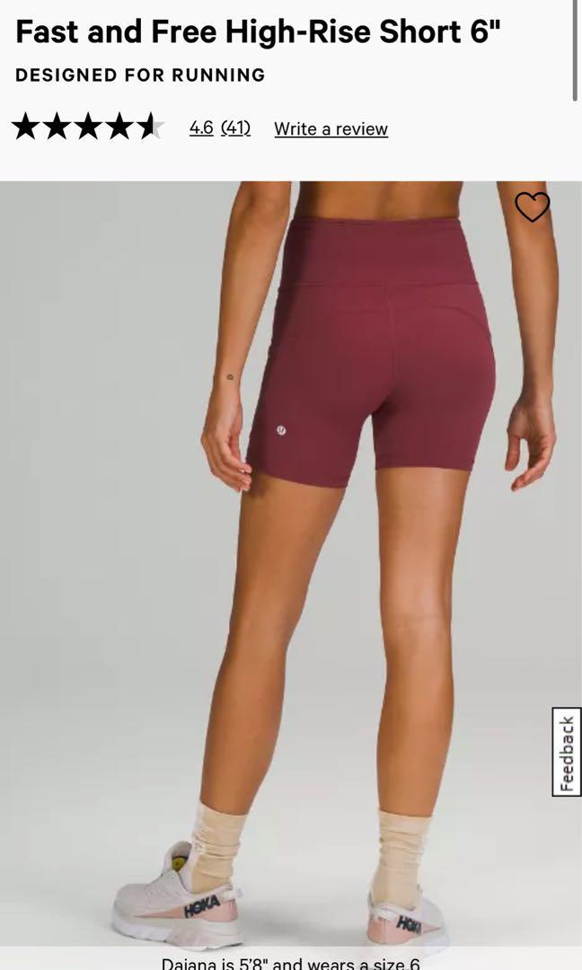 Authentic Lululemon fast and free shorts, Women's Fashion, Activewear on  Carousell