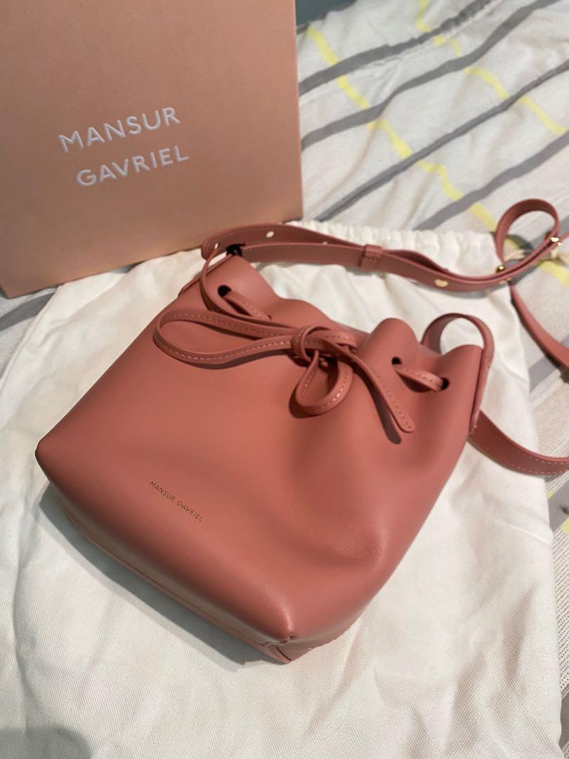 Mansur Gavriel mini mini bucket bag blush