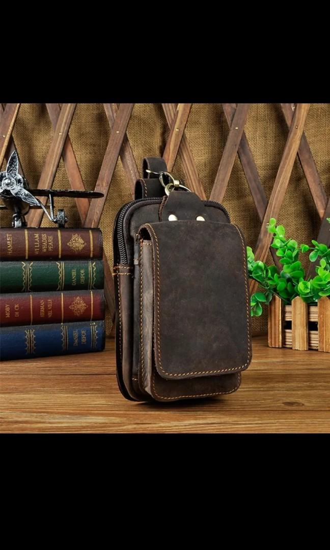 Waist bag leather best sale man