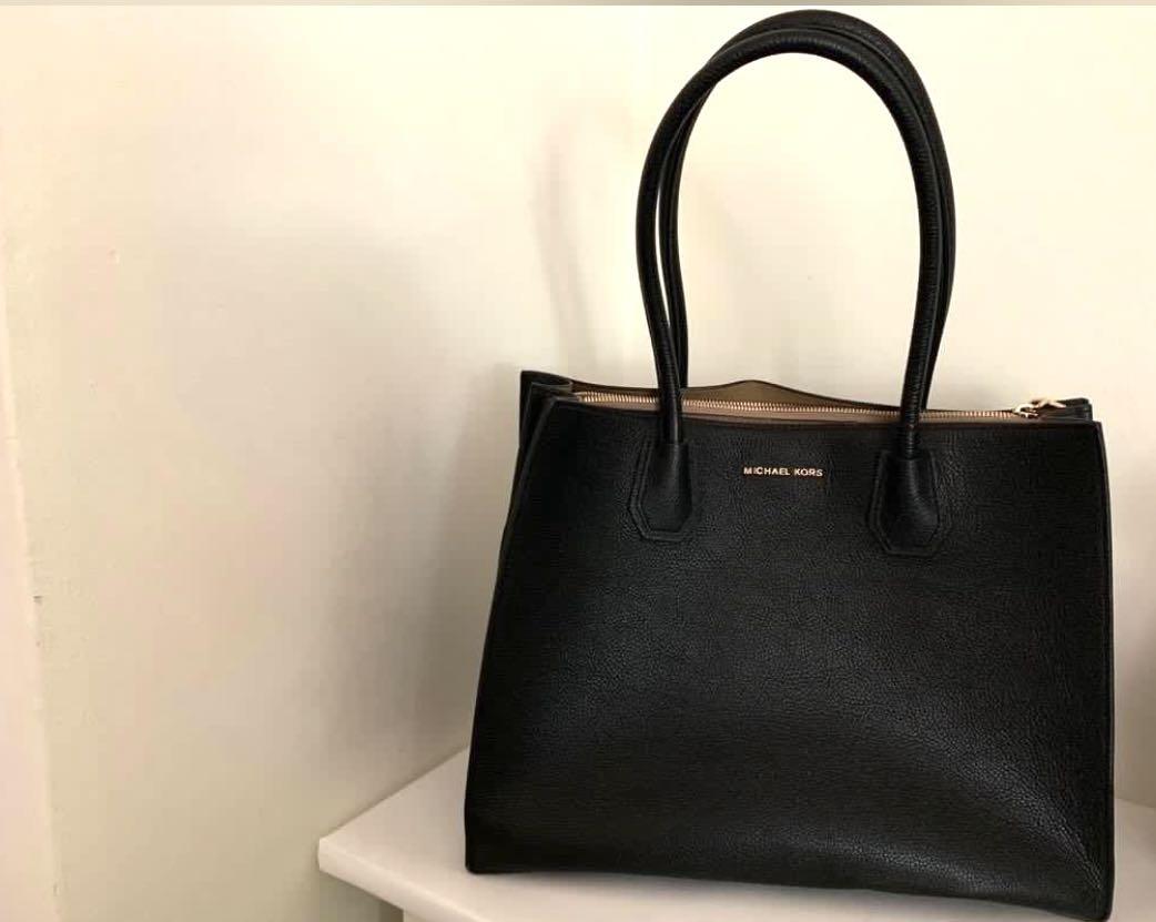 Mercer extra large best sale leather tote black