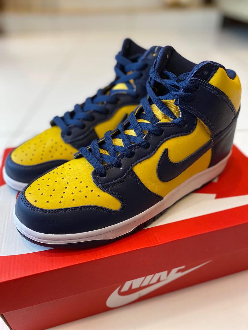 Nike dunk high Michigan, 男裝, 鞋, 波鞋- Carousell