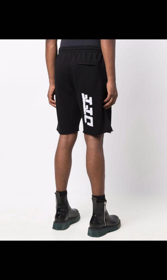off white track shorts
