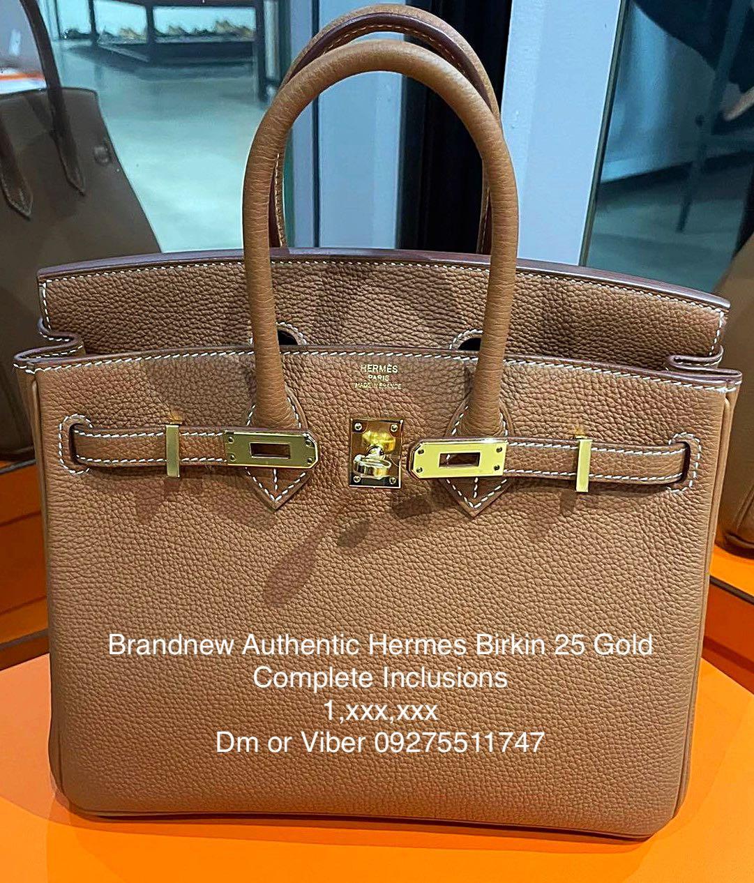 Onhand Brandnew Authentic Original Hermes Birkin 25 B25 Gold Gold Hardware  Complete Inclusions Bag, Luxury, Bags & Wallets on Carousell