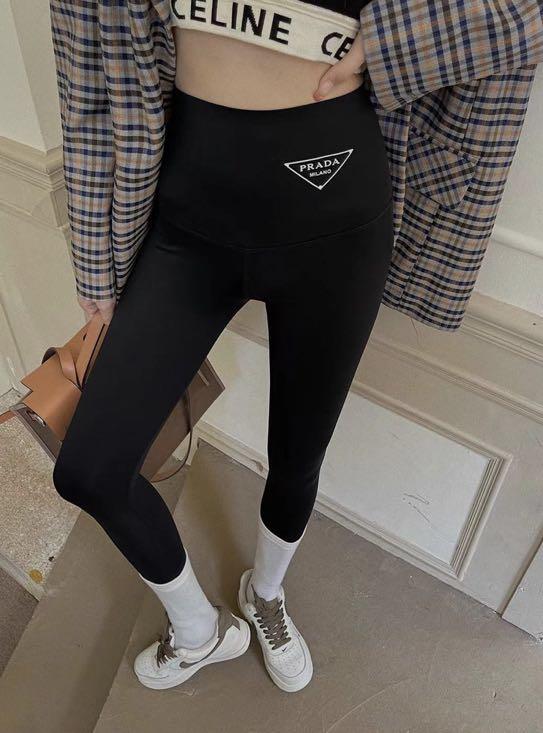 Prada leggings preorder triangle logo, Women's Fashion, Bottoms