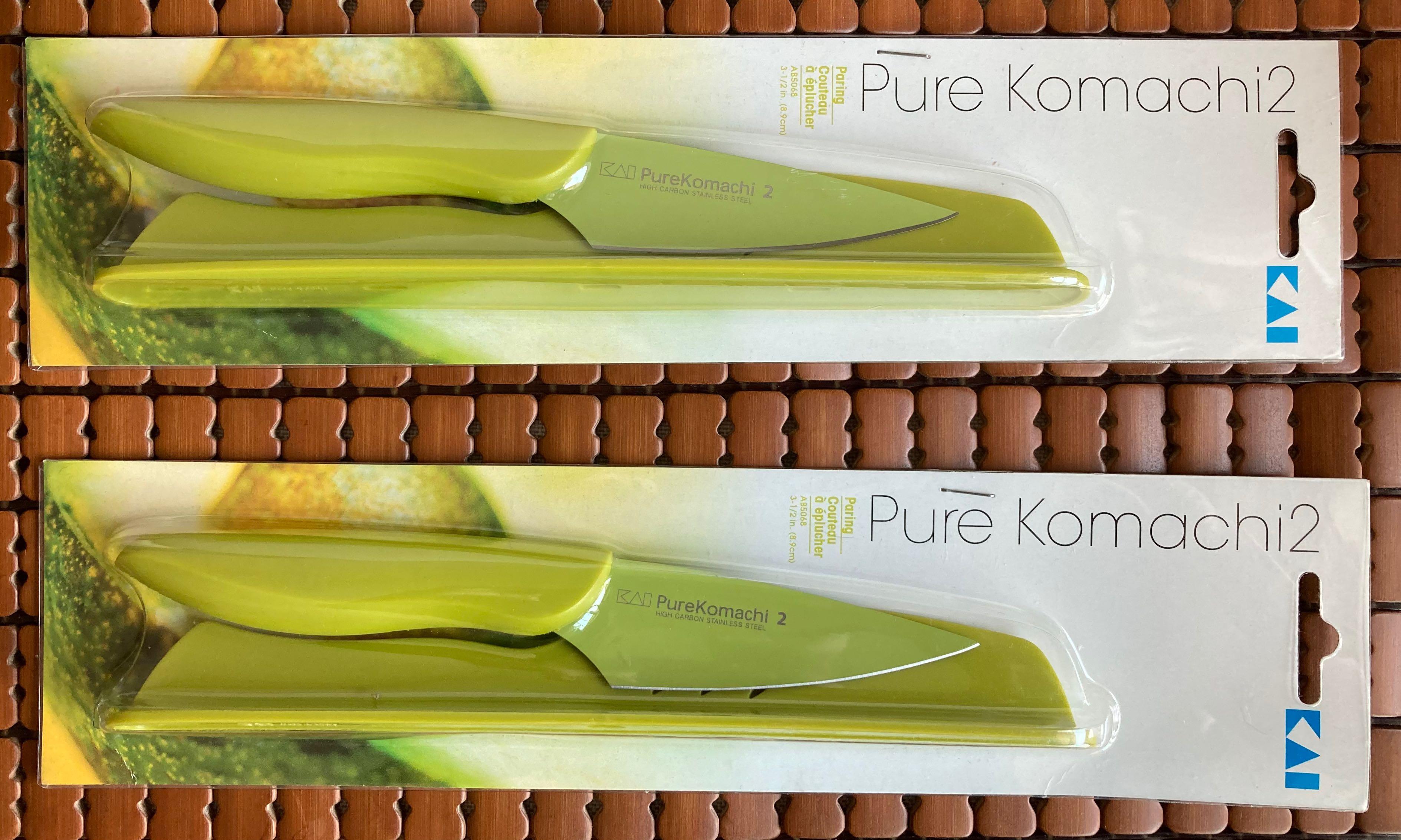 Pure Komachi 3.5” Paring Knife, Matching Sheath, green, 25, Furniture