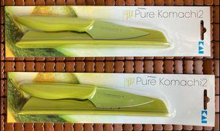 Pure Komachi 3.5” Paring Knife, Matching Sheath, green, $25