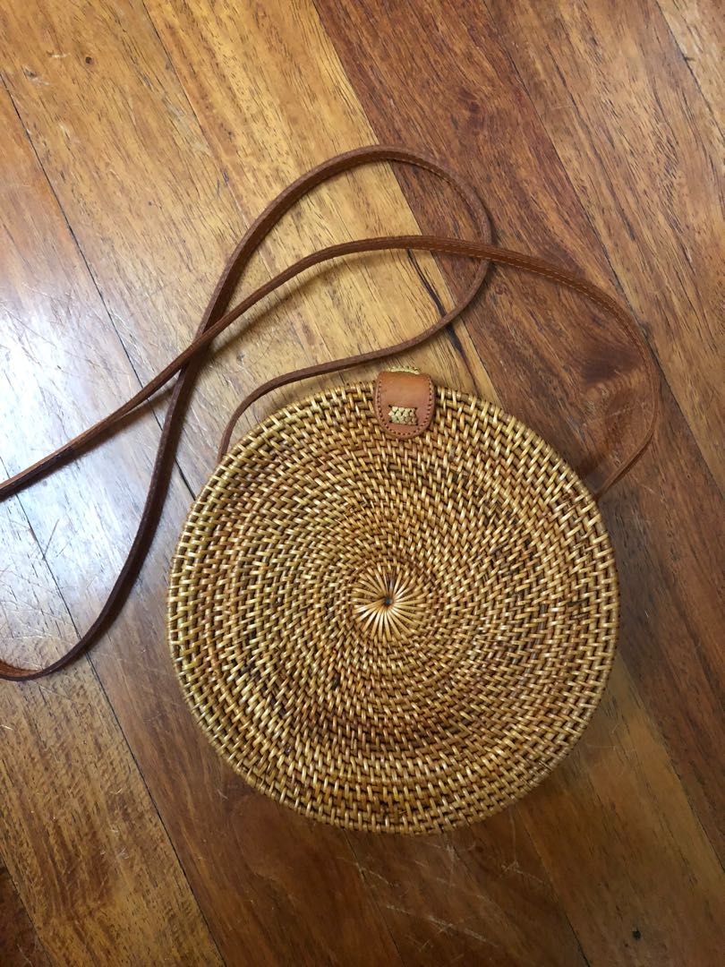 Rattan Woven Bag, Women's Fashion, Bags & Wallets, Beach Bags on Carousell