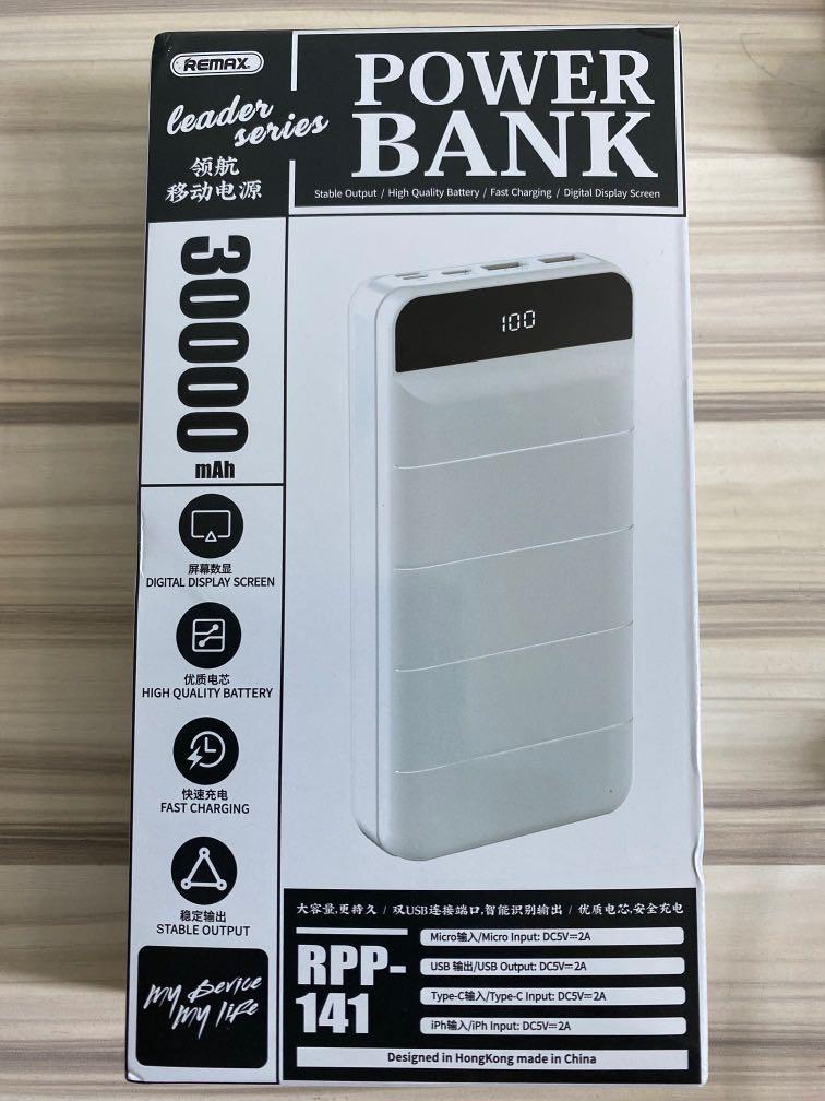 Remax 30000Mah Powerbank, Mobile Phones & Gadgets, Mobile & Gadget ...