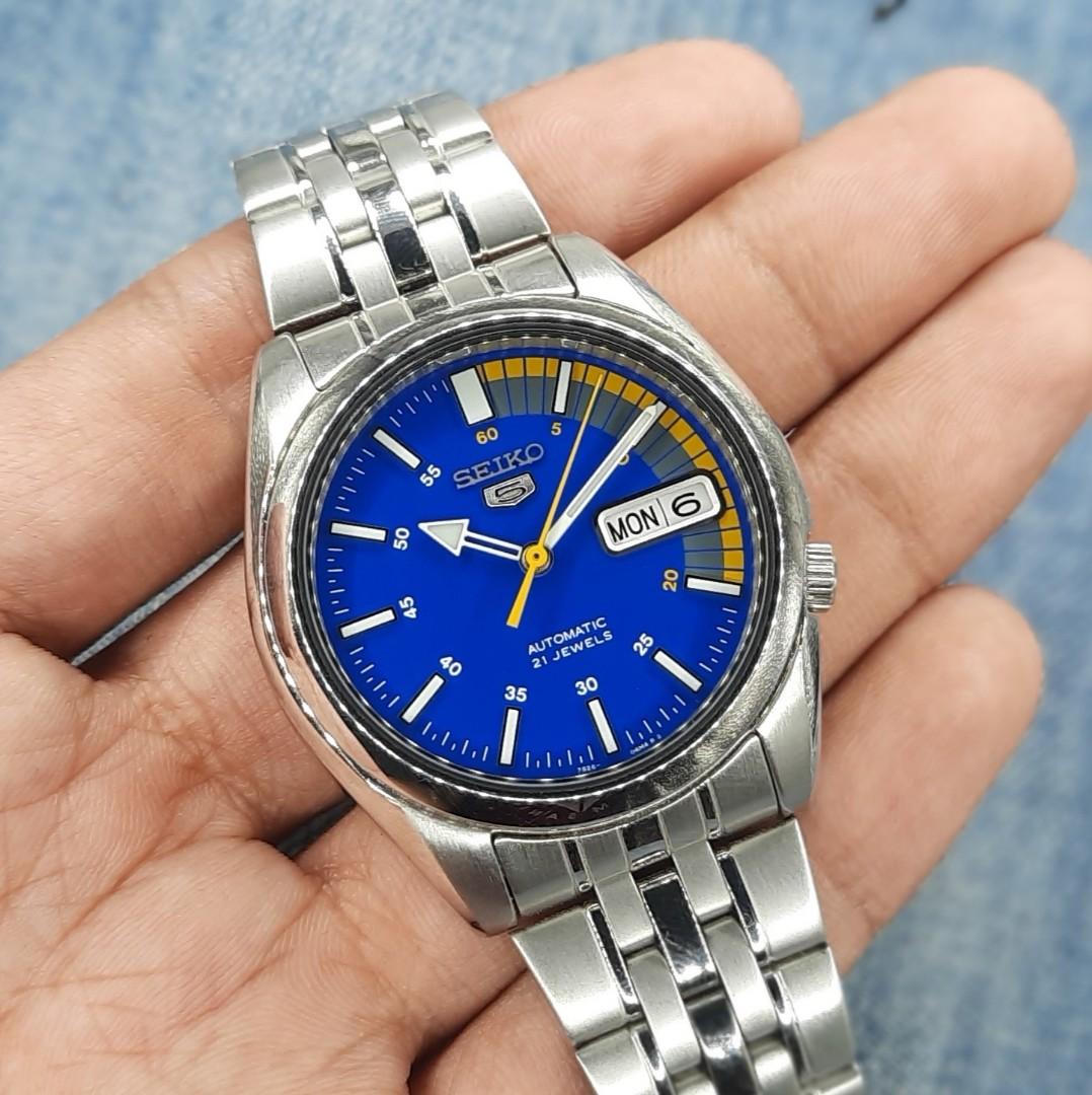Seiko 7S26-01V0 Blue Rally 21 Jewels Automatic Men's Watch, Men's Fashion,  Watches & Accessories, Watches on Carousell